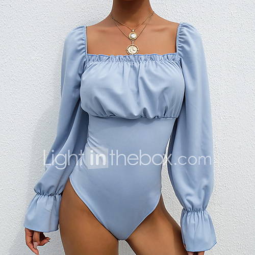 Dames Standaard Blauw Babypakje Effen S M huismerk kopen in de aanbieding