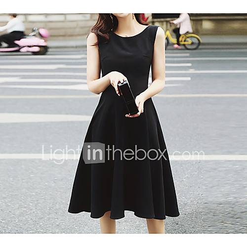 Dames Mini Lijnjurk Zwart S M L Xl huismerk kopen in de aanbieding