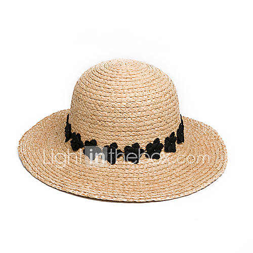 Dames Standaard Strobloemen Strohoed Lente Zomer Kameel Marineblauw Khaki huismerk kopen in de aanbieding