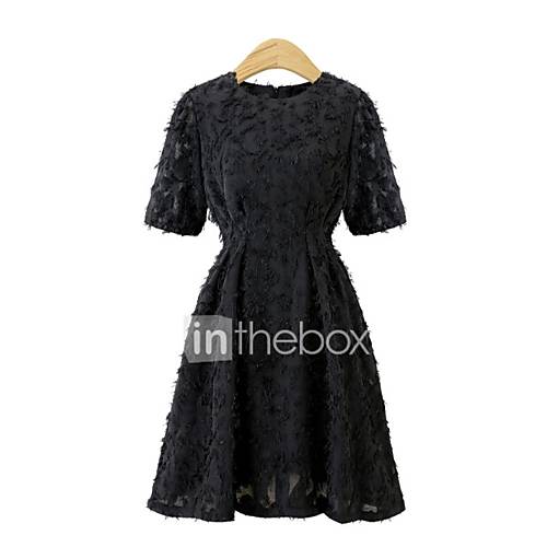 Dames Knielange Overhemdjurk Wit Zwart Xl Xxl Xxxl huismerk kopen in de aanbieding