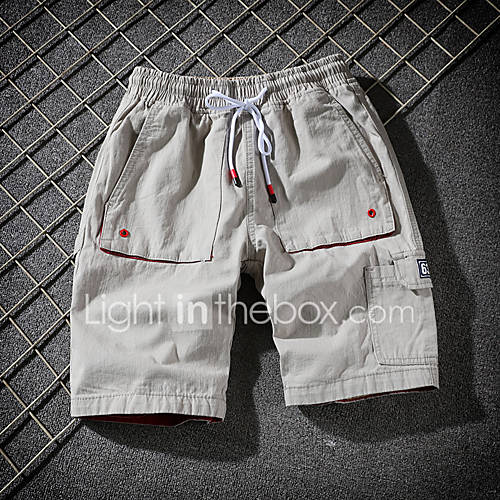 Heren Actief Street Chic Chinos Zwaar Katoen Shorts Broek Multi Kleur Grijs huismerk kopen in de aanbieding