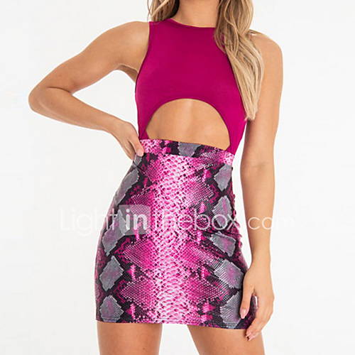 Vrouwen Boven De Knie Een Lijnrokken Luipaard huismerk kopen in de aanbieding