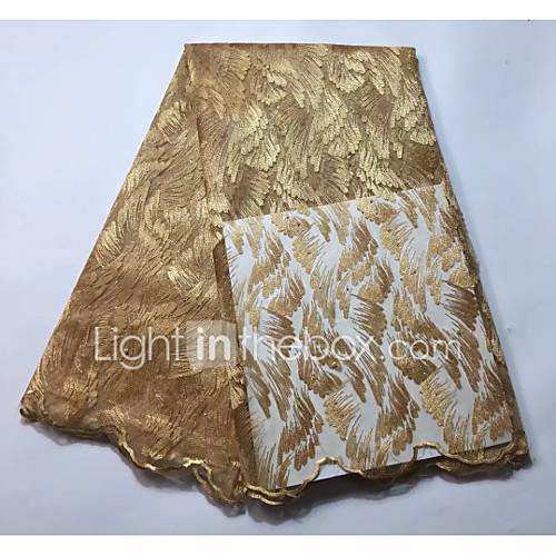 Afrikaanse Kant Effen Patroon 120 Cm Breedte Kleding Stof Voor Bruids Door De Yard huismerk kopen in de aanbieding