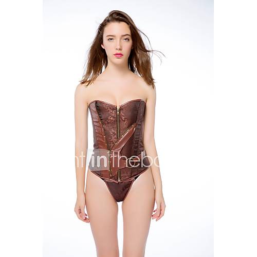 Dames Rits Overbuste Korset Punk huismerk kopen in de aanbieding