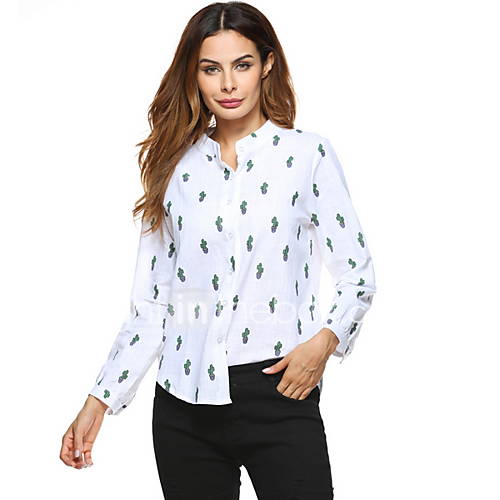 Dames Print Overhemd Bloemen Wit huismerk kopen in de aanbieding Dames Print Overhemd Bloemen Wit huismerk kopen in de aanbieding