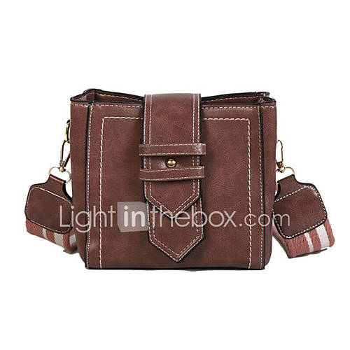 Dames Tassen Pu Crossbodytas Effen Kleur Blozend Roze Bruin Donker huismerk kopen in de aanbieding