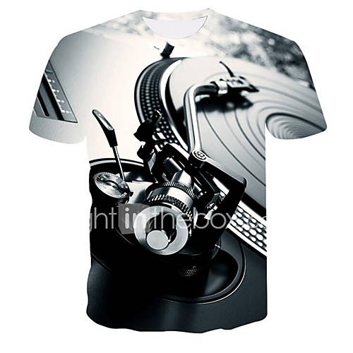 Heren Print T Shirt Geometrisch Grafisch Grijs Xxl huismerk kopen in de aanbieding Heren Print T Shirt Geometrisch Grafisch Grijs Xxl huismerk kopen in de aanbieding