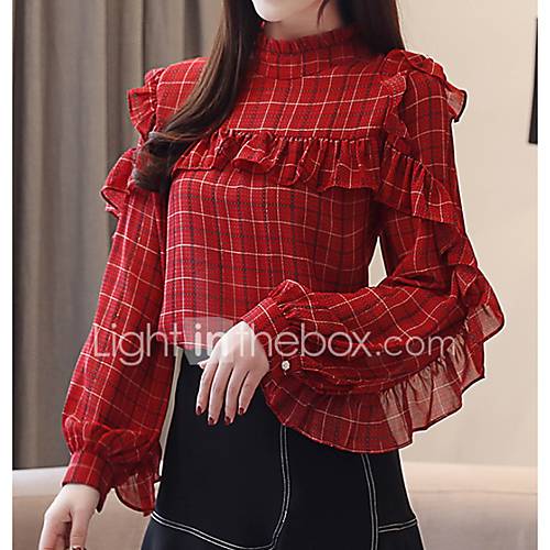 Dames Blouse Gestreept Rood huismerk kopen in de aanbieding Dames Blouse Gestreept Rood huismerk kopen in de aanbieding