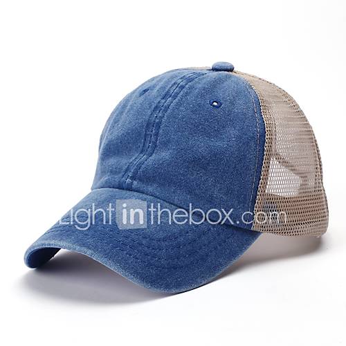 Unisex Standaard Netstofeffen Honkbalpet Lente Zomer Licht Blauw Khaki Marine huismerk kopen in de aanbieding