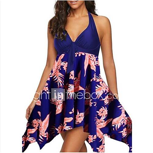 Dames Street Chic Recht Jurk Bloemen Print Boven De Knie huismerk kopen in de aanbieding