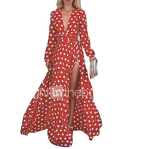 Dames Slank Wijd Uitlopend Jurk V Hals Maxi huismerk kopen in de aanbieding Dames Slank Wijd Uitlopend Jurk V Hals Maxi huismerk kopen in de aanbieding