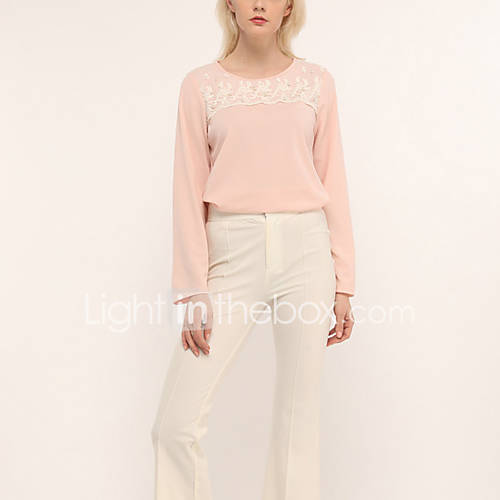 Dames T Shirt Kleurenblok Blozend Roze Xxxl huismerk kopen in de aanbieding