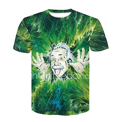 Heren Print T Shirt Kleurenblok Cartoon Klaver Xxl huismerk kopen in de aanbieding