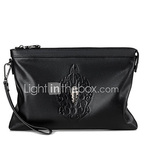Heren Tassen Koeienhuid Clutch Rits Zwart Bruin huismerk kopen in de aanbieding Heren Tassen Koeienhuid Clutch Rits Zwart Bruin huismerk kopen in de aanbieding