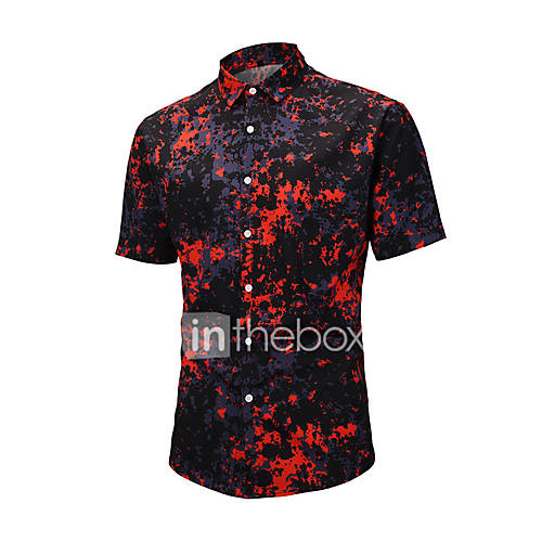 Heren Print Overhemd Polka Dot Heelal Rood huismerk kopen in de aanbieding Heren Print Overhemd Polka Dot Heelal Rood huismerk kopen in de aanbieding