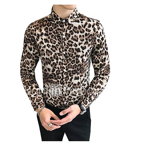 Heren Overhemd Kleurenblok Bruin Xxxl huismerk kopen in de aanbieding