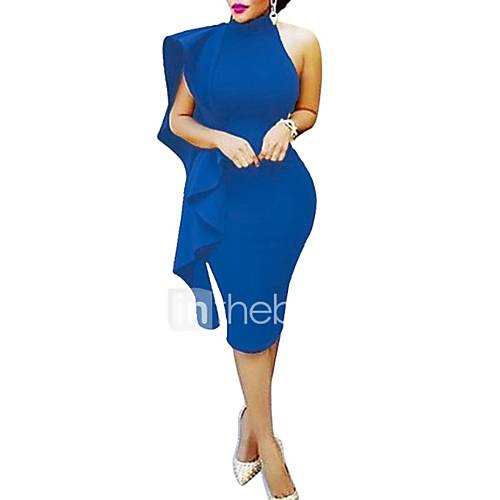 Dames Bodycon Jurk Halter Tot De Knie huismerk kopen in de aanbieding Dames Bodycon Jurk Halter Tot De Knie huismerk kopen in de aanbieding