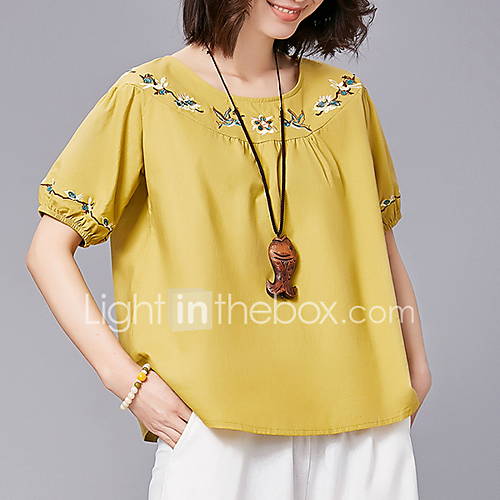 Dames Geborduurd T Shirt Effen Klaver huismerk kopen in de aanbieding Dames Geborduurd T Shirt Effen Klaver huismerk kopen in de aanbieding