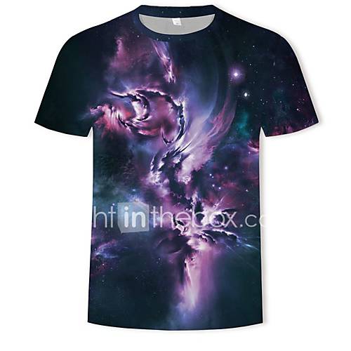 Heren Print T Shirt Heelal 3D Regenboog Xxxl huismerk kopen in de aanbieding Heren Print T Shirt Heelal 3D Regenboog Xxxl huismerk kopen in de aanbieding