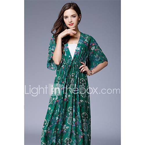 Dames Boho Chiffon Jurk Bloemen Maxi huismerk kopen in de aanbieding