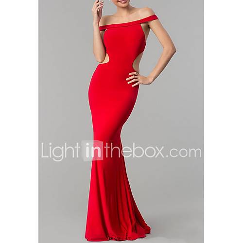 Dames Standaard Bodycon Schede Jurk Effen Maxi huismerk kopen in de aanbieding