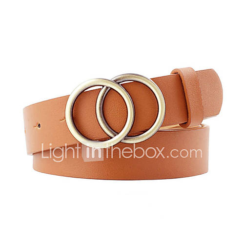 Unisex Vintage Werk Effen Skinny Riem huismerk kopen in de aanbieding