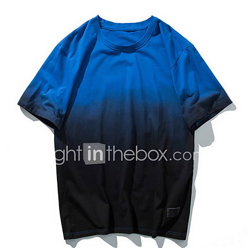 Heren T Shirt Kleurenblok Fuchsia Xl huismerk kopen in de aanbieding