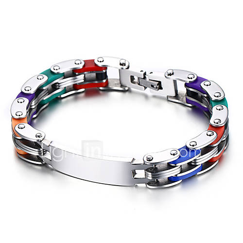 Heren Dames Meetkundig Armbanden Met Ketting En Sluiting Roestvast Staal Verzilverd Regenboog Kleurrijk Sieraden Paars Blauw Voor Valmistuminen Carnaval Feestdagen Club huismerk kopen in de aanbieding Heren Dames Meetkundig Armbanden Met Ketting En Sluiting Roestvast Staal Verzilverd Regenboog Kleurrijk Sieraden Paars Blauw Voor Valmistuminen Carnaval Feestdagen Club huismerk kopen in de aanbieding
