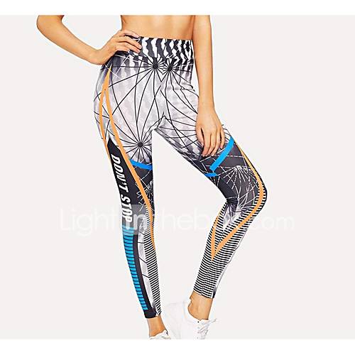 Dames Sportief Legging Kleurenblok Gestreept Hoge Taille huismerk kopen in de aanbieding Dames Sportief Legging Kleurenblok Gestreept Hoge Taille huismerk kopen in de aanbieding