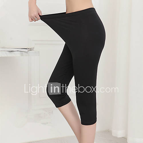 Dames Standaard Slank Leggings Joggingbroeken Broek Effen Zwart huismerk kopen in de aanbieding