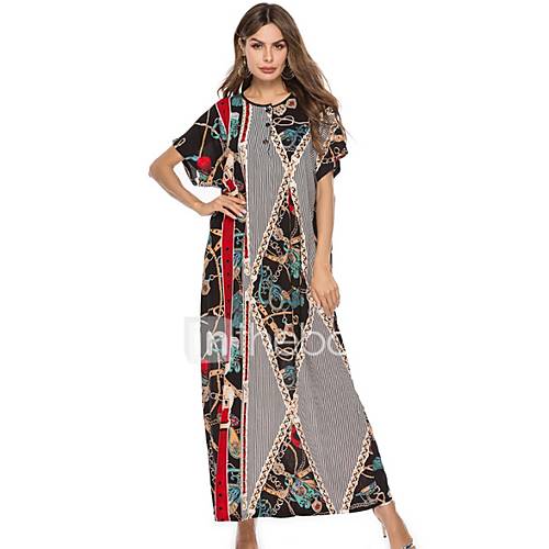 Maxi Hemdenjurk Dames Zwart L Xl Xxl Xxxl huismerk kopen in de aanbieding