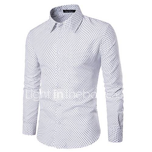 Heren Overhemd Polka Dot Wit Xxl huismerk kopen in de aanbieding Heren Overhemd Polka Dot Wit Xxl huismerk kopen in de aanbieding