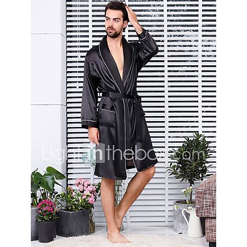 Heren Satijn Zijde Nachtkleding Effen Patchwork huismerk kopen in de aanbieding Heren Satijn Zijde Nachtkleding Effen Patchwork huismerk kopen in de aanbieding
