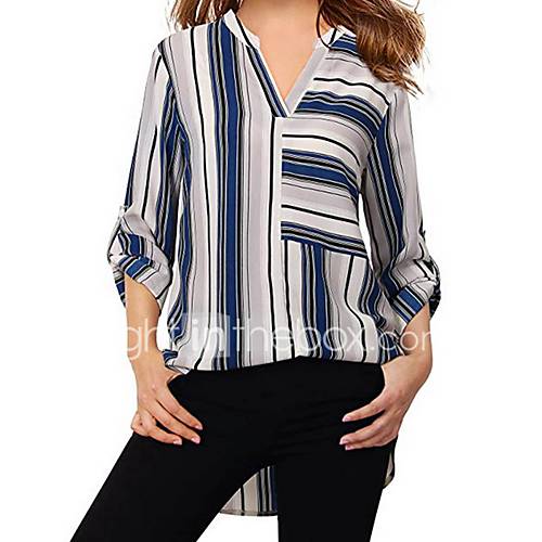 Dames Overhemd Gestreept Rood huismerk kopen in de aanbieding