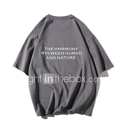 Heren Print T Shirt Effen Letter Donkergrijs Xl huismerk kopen in de aanbieding Heren Print T Shirt Effen Letter Donkergrijs Xl huismerk kopen in de aanbieding