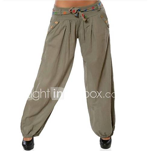 Dames Street Chic Chinos Zwaar Katoen Broek Effen Rood huismerk kopen in de aanbieding