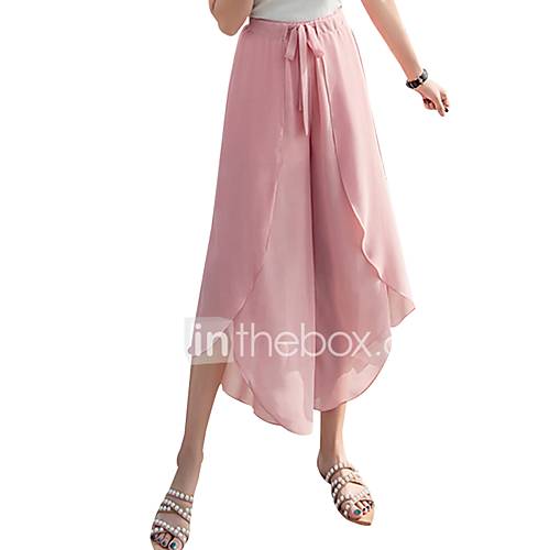 Dames Street Chic Breedbeen Chinos Zwaar Katoen Broek Effen Grijs huismerk kopen in de aanbieding