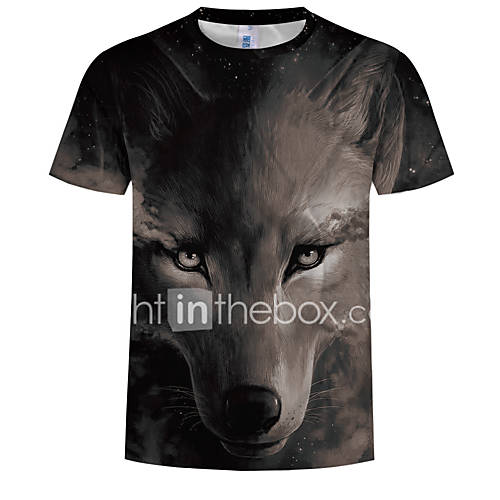 Heren Print T Shirt Kleurenblok 3D Dier Lichtgrijs Xl huismerk kopen in de aanbieding Heren Print T Shirt Kleurenblok 3D Dier Lichtgrijs Xl huismerk kopen in de aanbieding