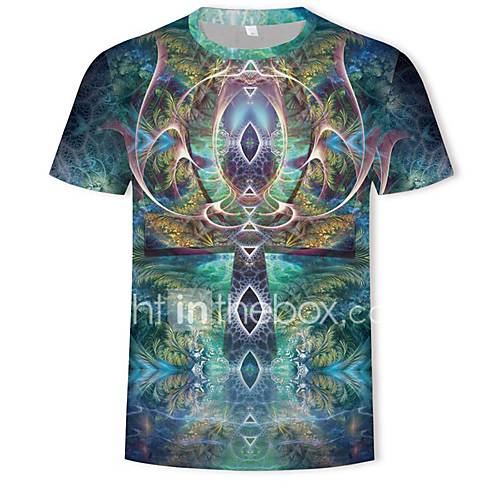 Heren Print T Shirt Geometrisch 3D Grafisch Regenboog Xxxl huismerk kopen in de aanbieding Heren Print T Shirt Geometrisch 3D Grafisch Regenboog Xxxl huismerk kopen in de aanbieding