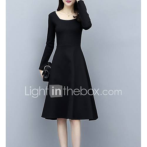 Midi A Lijnjurk Voor Dames Zwart S M L Xl huismerk kopen in de aanbieding