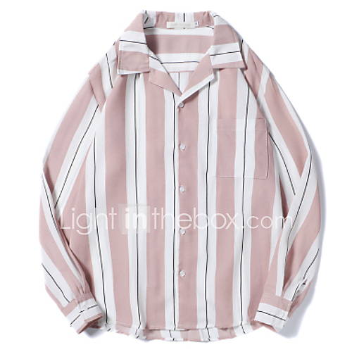 Heren Overhemd Gestreept Blozend Roze huismerk kopen in de aanbieding