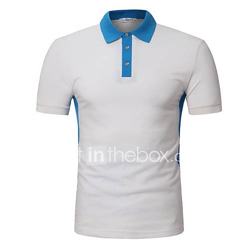 Heren Polo Kleurenblok Wit Xl huismerk kopen in de aanbieding