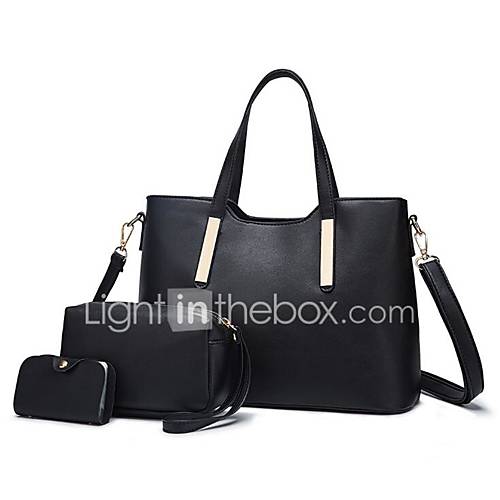 Dames Tassen Pu Zak Set Rits Zwart Rood Beige huismerk kopen in de aanbieding