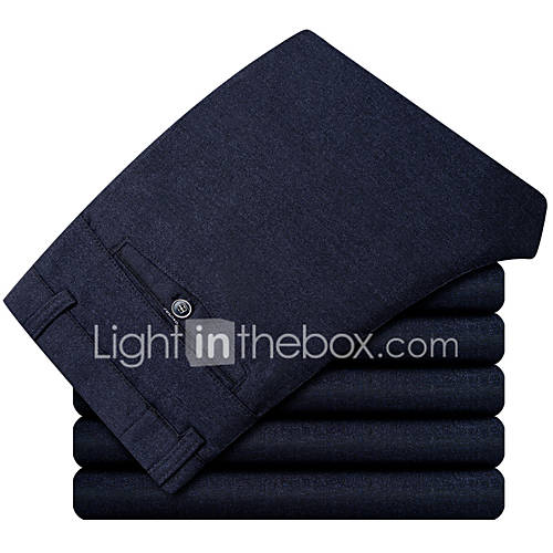 Heren Standaard Chinos Zwaar Katoen Broek Effen Donkergrijs huismerk kopen in de aanbieding