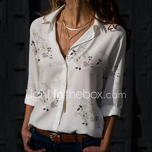 Dames Overhemd Bloemen Blauw Xxxl huismerk kopen in de aanbieding Dames Overhemd Bloemen Blauw Xxxl huismerk kopen in de aanbieding