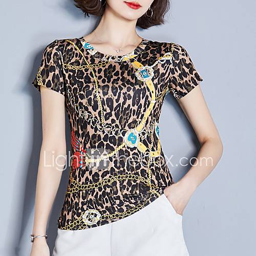 Dames T Shirt Grafisch Bruin Xl huismerk kopen in de aanbieding