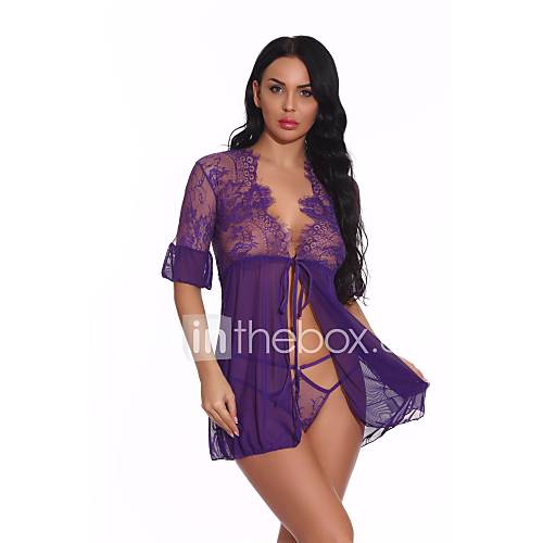 Dames Lingerie Met Kousenband Nachtkleding Effen Kant Blote Rug huismerk kopen in de aanbieding