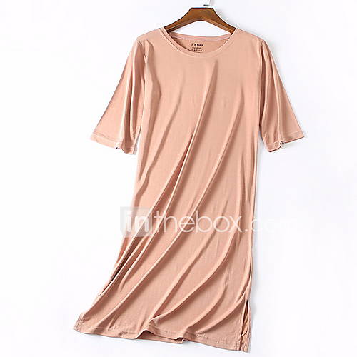 Damesshirt Met Knielengte En Lange Mouwen Voor Dames Blozen Roze Wit One Size huismerk kopen in de aanbieding