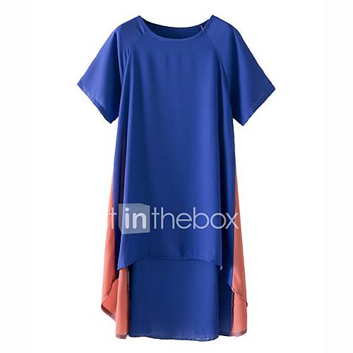 Dames Patchwork Blouse Kleurenblok Blauw Xxxl huismerk kopen in de aanbieding Dames Patchwork Blouse Kleurenblok Blauw Xxxl huismerk kopen in de aanbieding