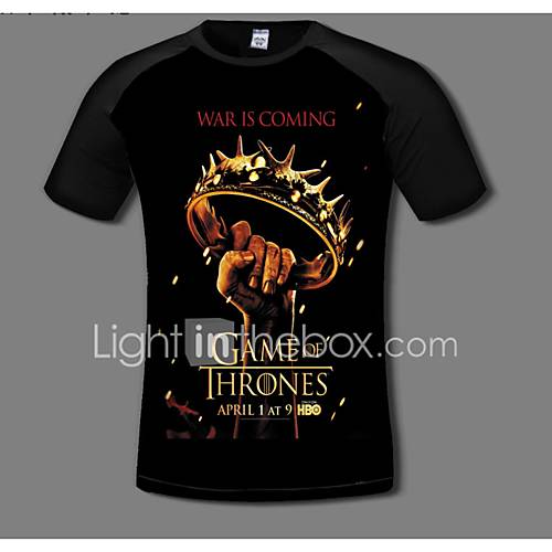 Heren Print T Shirt Geometrisch Rood Xxl huismerk kopen in de aanbieding